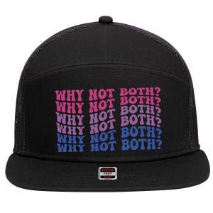 Bisexual Bi Pride Bisexual Pride Lgbtq Gift 7 Panel Mesh Trucker Snapback Hat