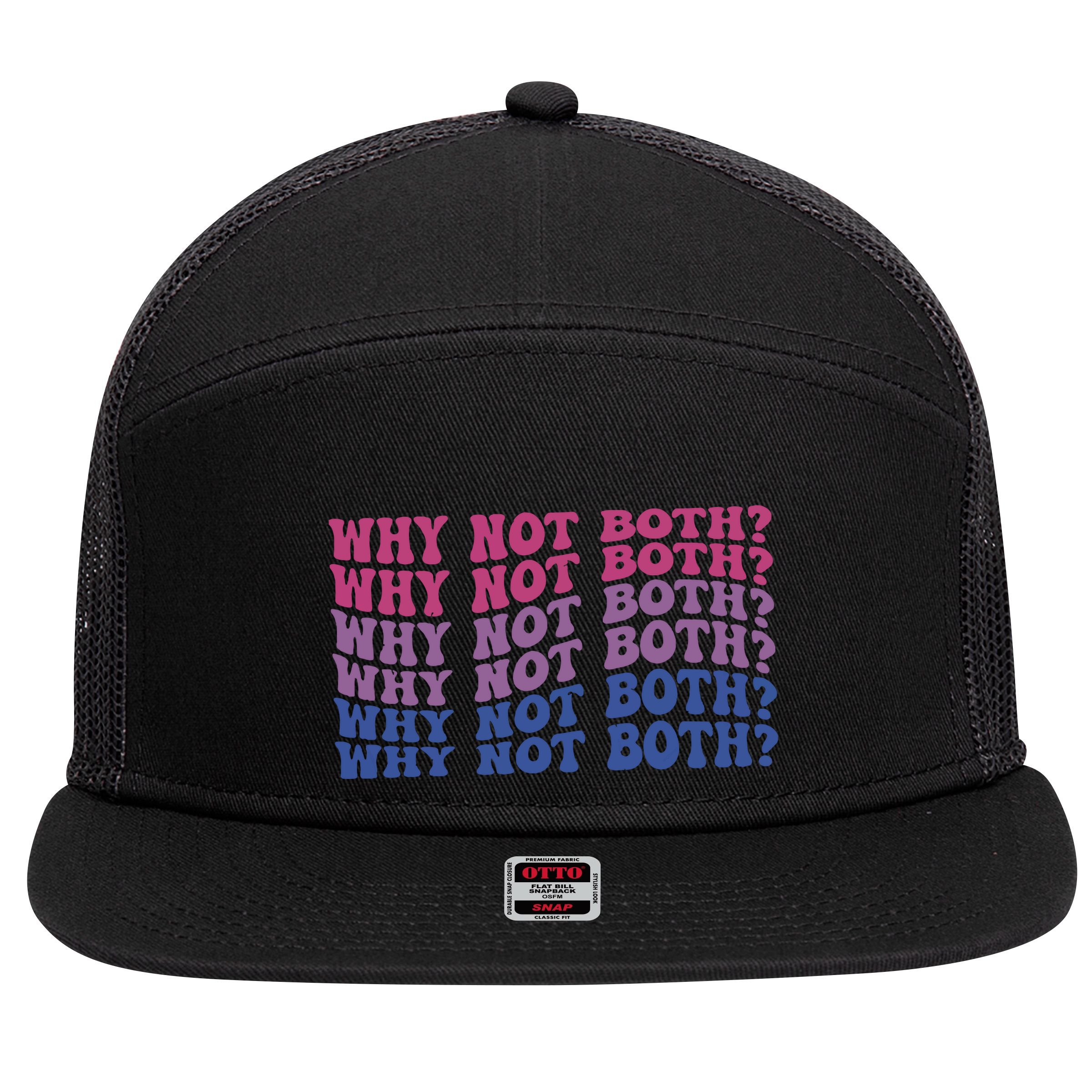 Bisexual Bi Pride Bisexual Pride Lgbtq Gift 7 Panel Mesh Trucker Snapback Hat