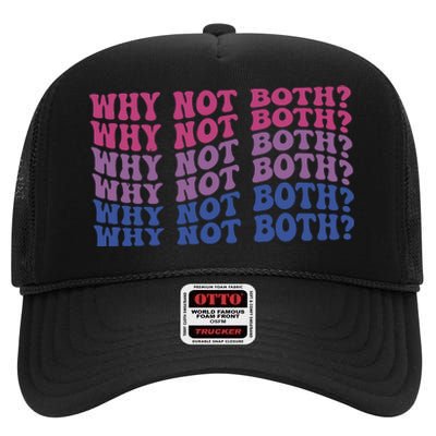 Bisexual Bi Pride Bisexual Pride Lgbtq Gift High Crown Mesh Back Trucker Hat