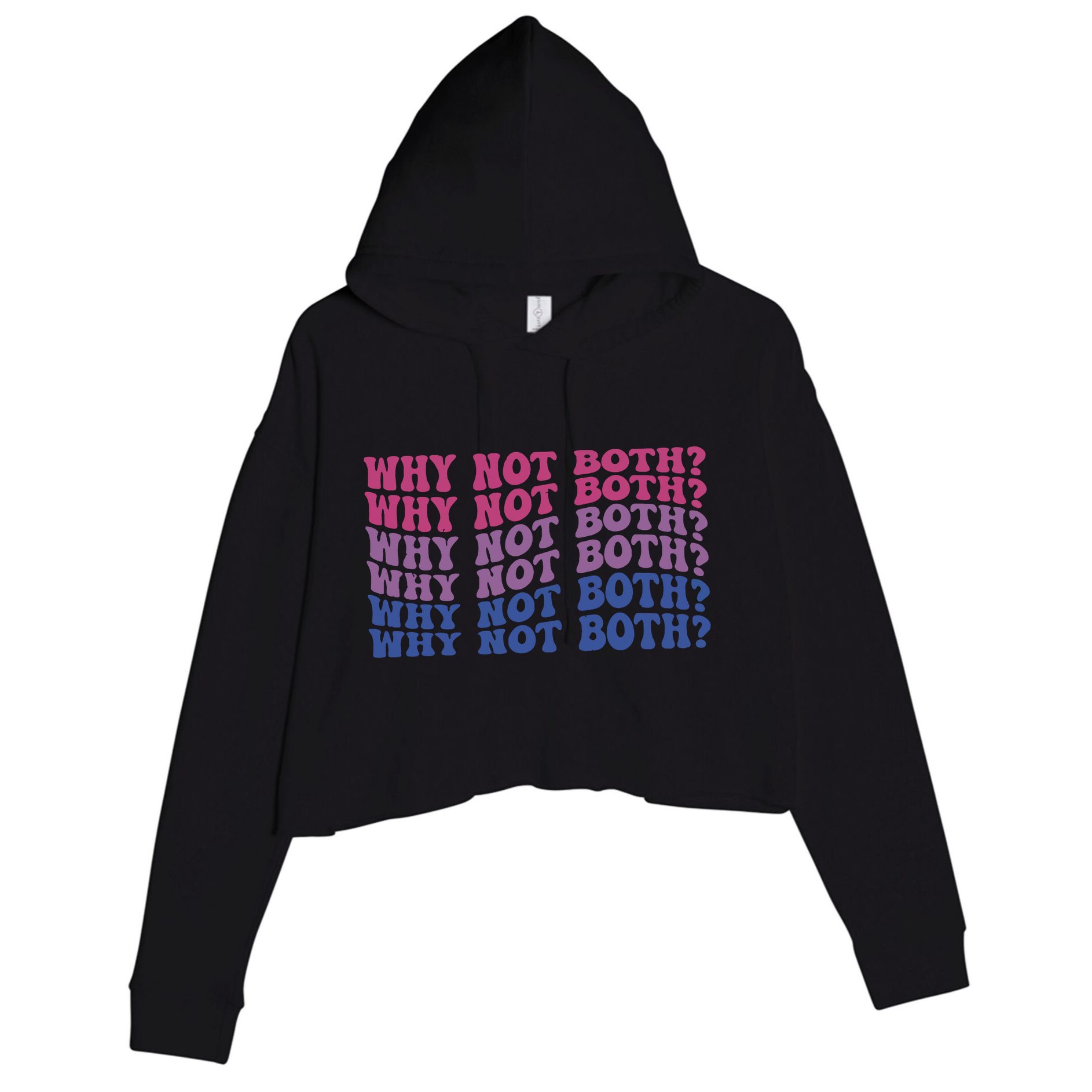 Bisexual Bi Pride Bisexual Pride Lgbtq Gift Crop Fleece Hoodie