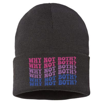 Bisexual Bi Pride Bisexual Pride Lgbtq Gift Sustainable Knit Beanie