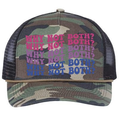 Bisexual Bi Pride Bisexual Pride Lgbtq Gift Retro Rope Trucker Hat Cap