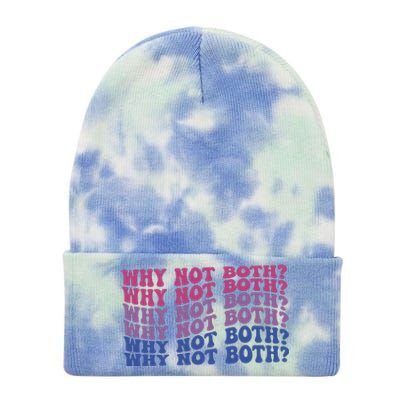 Bisexual Bi Pride Bisexual Pride Lgbtq Gift Tie Dye 12in Knit Beanie