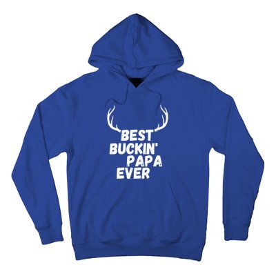 Best Buckin Papa Ever Antlers Funny Hunting Tee For Guys Gift Hoodie