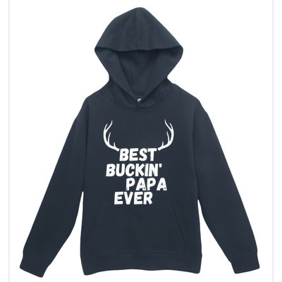 Best Buckin Papa Ever Antlers Funny Hunting Tee For Guys Gift Urban Pullover Hoodie