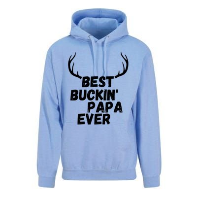 Best Buckin Papa Ever Antlers Funny Hunting Tee For Guys Gift Unisex Surf Hoodie