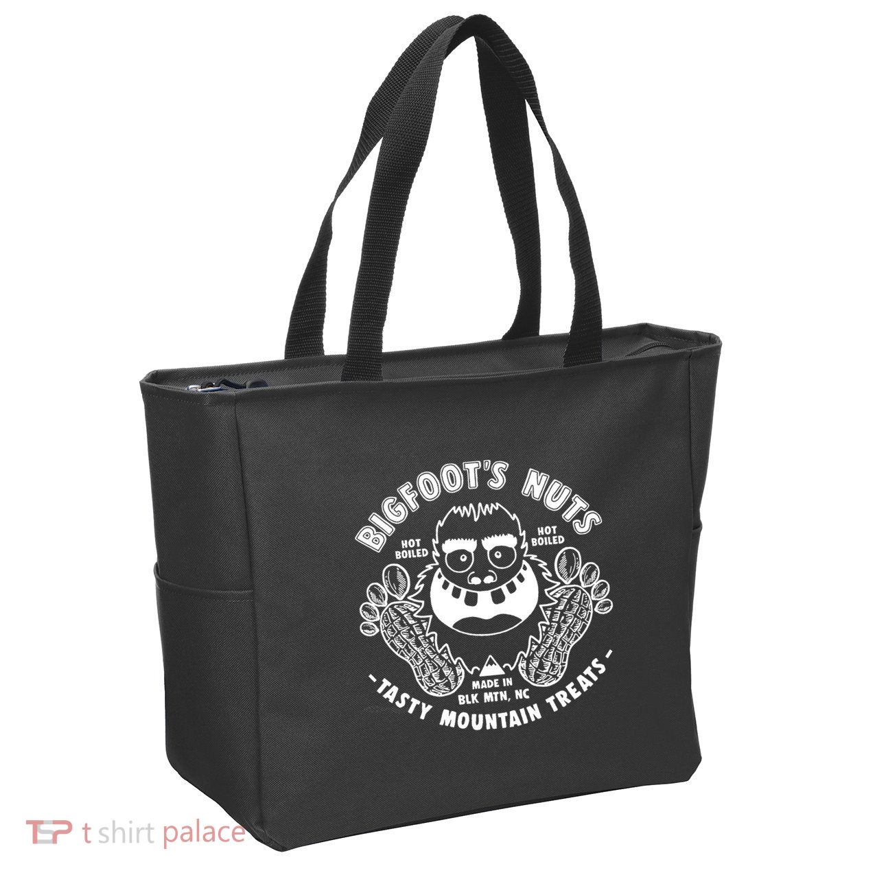 Bigfoot Boiled Peanuts Funny Sasquatch Zip Tote Bag