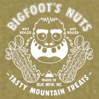 Bigfoot Boiled Peanuts Funny Sasquatch Garment-Dyed Women's Muscle Tee