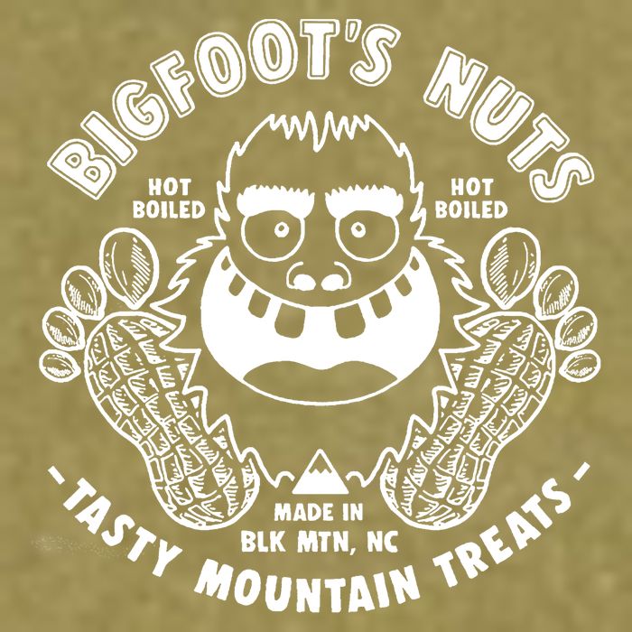 Bigfoot Boiled Peanuts Funny Sasquatch Garment-Dyed Women's Muscle Tee