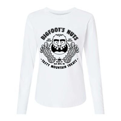 Bigfoot Boiled Peanuts Funny Sasquatch Womens Cotton Relaxed Long Sleeve T-Shirt