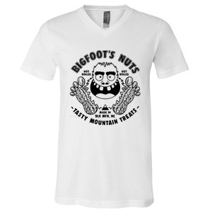 Bigfoot Boiled Peanuts Funny Sasquatch V-Neck T-Shirt