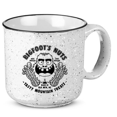 Bigfoot Boiled Peanuts Funny Sasquatch 15oz Campfire Ceramic Mug