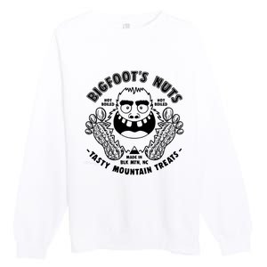 Bigfoot Boiled Peanuts Funny Sasquatch Premium Crewneck Sweatshirt