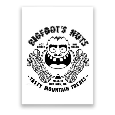 Bigfoot Boiled Peanuts Funny Sasquatch Poster