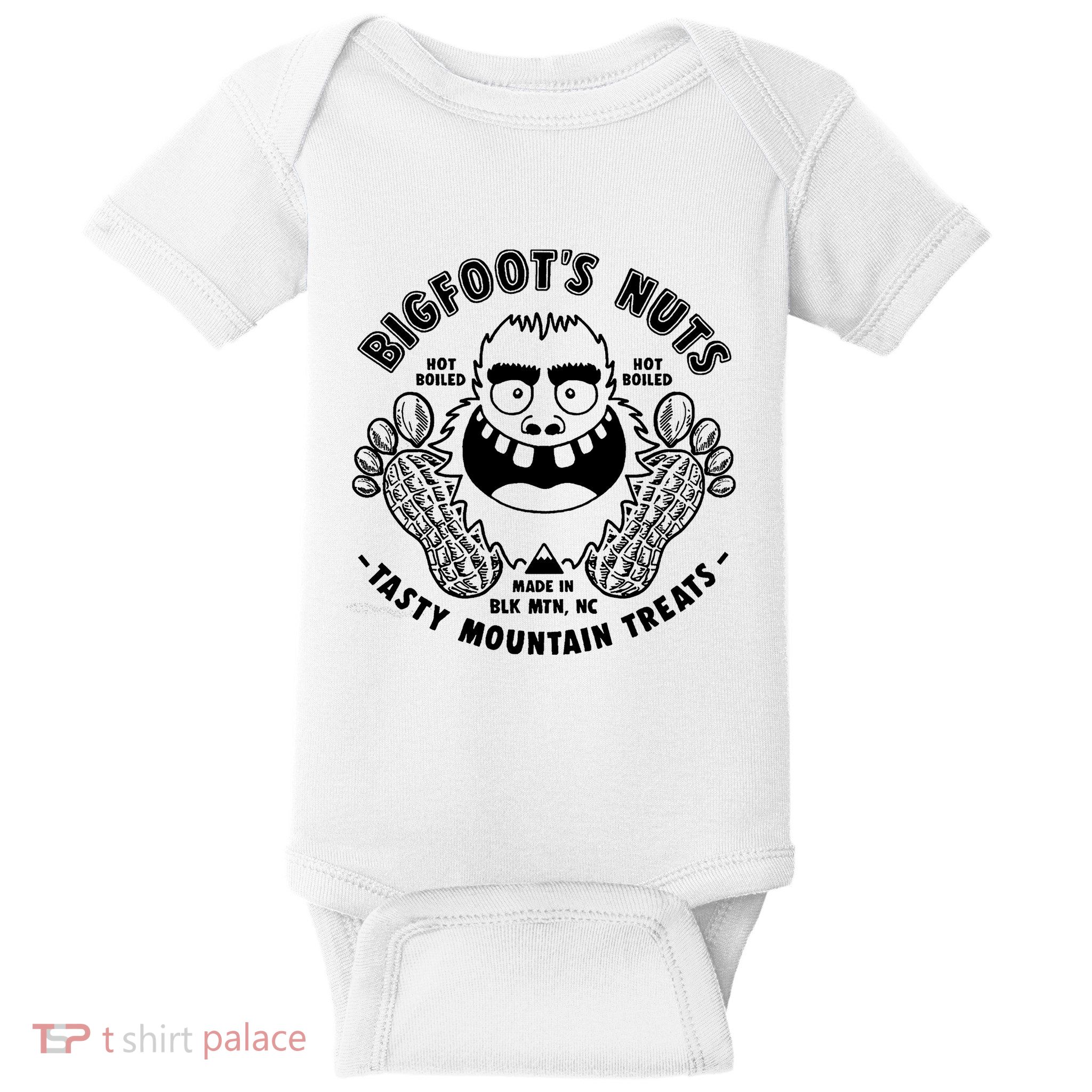 Bigfoot Boiled Peanuts Funny Sasquatch Baby Bodysuit