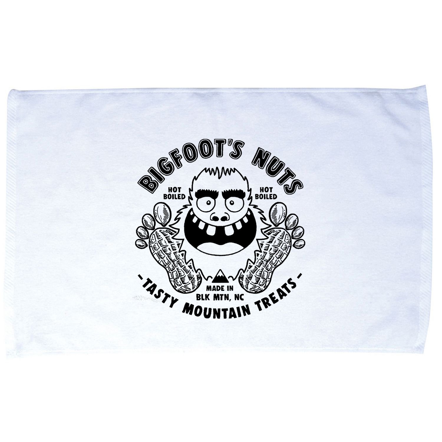 Bigfoot Boiled Peanuts Funny Sasquatch Microfiber Hand Towel