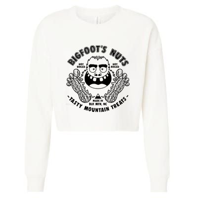 Bigfoot Boiled Peanuts Funny Sasquatch Cropped Pullover Crew