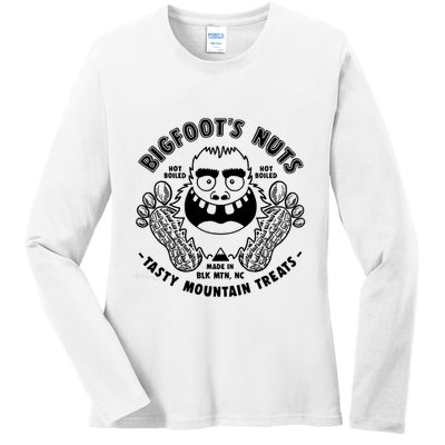 Bigfoot Boiled Peanuts Funny Sasquatch Ladies Long Sleeve Shirt