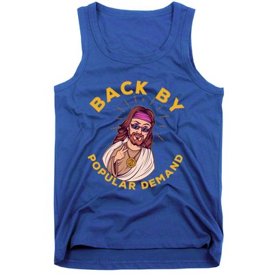 Back By Popular Ded Gift Funny Sarcastic Jesus Christian Cute Gift Tank Top