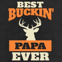 Best Buckin Papa Ever Funny Gift 7 Panel Mesh Trucker Snapback Hat