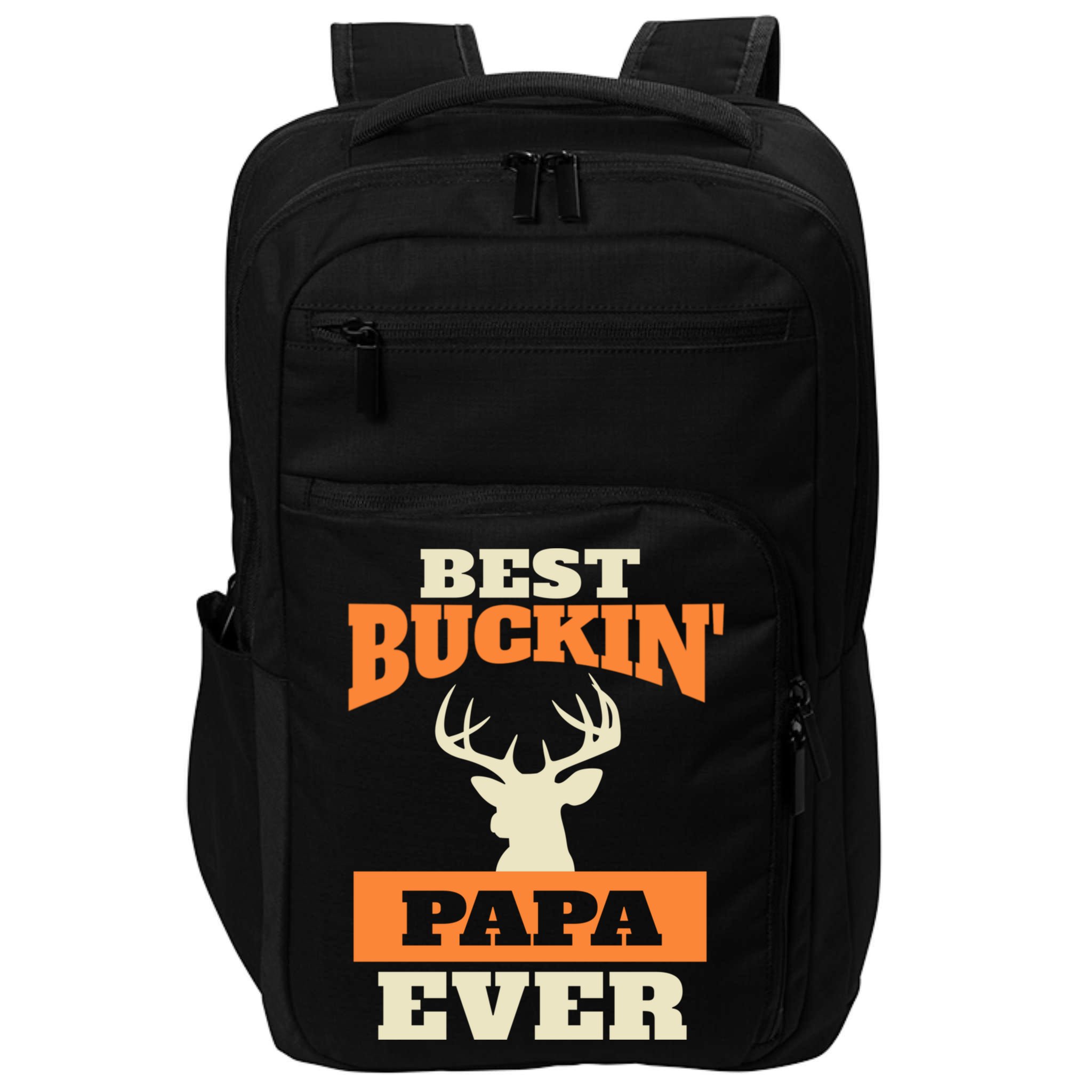 Best Buckin Papa Ever Funny Gift Impact Tech Backpack