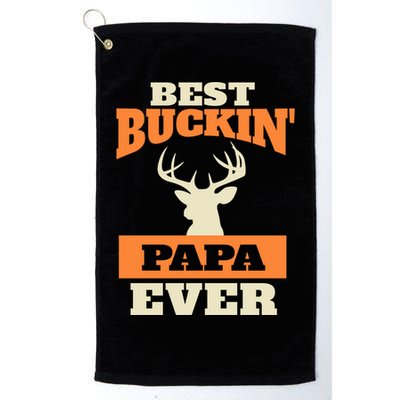 Best Buckin Papa Ever Funny Gift Golf Towel