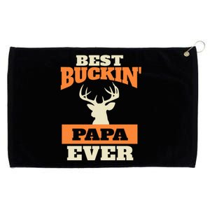 Best Buckin Papa Ever Funny Gift Grommeted Golf Towel