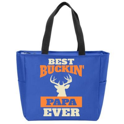 Best Buckin Papa Ever Funny Gift Zip Tote Bag