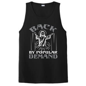 Back By Popular Ded Bible Verse Faith Quote Easter Cross Funny Gift PosiCharge Competitor Tank