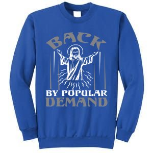 Back By Popular Ded Bible Verse Faith Quote Easter Cross Funny Gift Sweatshirt