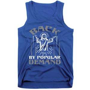 Back By Popular Ded Bible Verse Faith Quote Easter Cross Funny Gift Tank Top