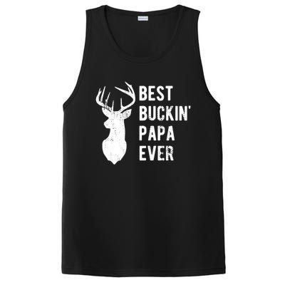 Best Buckin Papa Ever Funny Deer Hunter Gift PosiCharge Competitor Tank