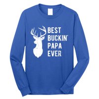 Best Buckin Papa Ever Funny Deer Hunter Gift Long Sleeve Shirt