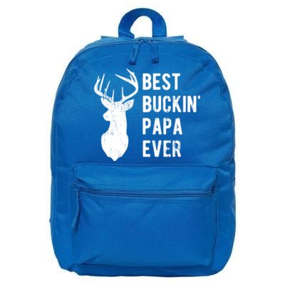 Best Buckin Papa Ever Funny Deer Hunter Gift 16 in Basic Backpack