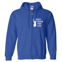 Best Buckin Papa Ever Funny Deer Hunter Gift Full Zip Hoodie