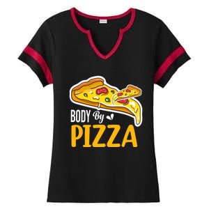 Body By Pizza Graphic Plus Size Shirt For Girl Boy Ladies Halftime Notch Neck Tee