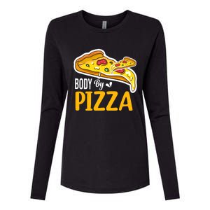 Body By Pizza Graphic Plus Size Shirt For Girl Boy Womens Cotton Relaxed Long Sleeve T-Shirt