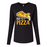 Body By Pizza Graphic Plus Size Shirt For Girl Boy Womens Cotton Relaxed Long Sleeve T-Shirt