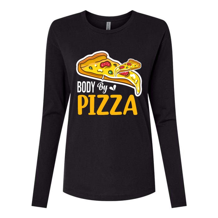 Body By Pizza Graphic Plus Size Shirt For Girl Boy Womens Cotton Relaxed Long Sleeve T-Shirt