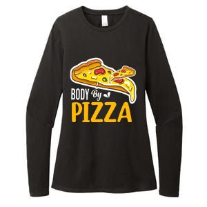 Body By Pizza Graphic Plus Size Shirt For Girl Boy Womens CVC Long Sleeve Shirt