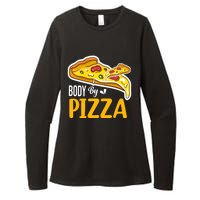 Body By Pizza Graphic Plus Size Shirt For Girl Boy Womens CVC Long Sleeve Shirt