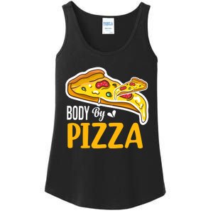 Body By Pizza Graphic Plus Size Shirt For Girl Boy Ladies Essential Tank