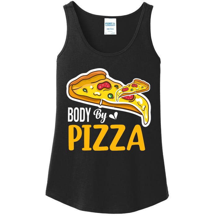 Body By Pizza Graphic Plus Size Shirt For Girl Boy Ladies Essential Tank