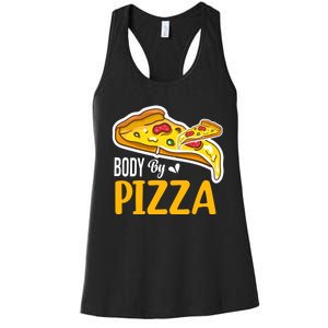 Body By Pizza Graphic Plus Size Shirt For Girl Boy Women's Racerback Tank