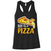 Body By Pizza Graphic Plus Size Shirt For Girl Boy Women's Racerback Tank