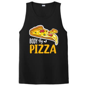 Body By Pizza Graphic Plus Size Shirt For Girl Boy PosiCharge Competitor Tank