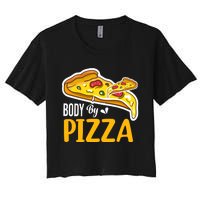 Body By Pizza Graphic Plus Size Shirt For Girl Boy Women's Crop Top Tee