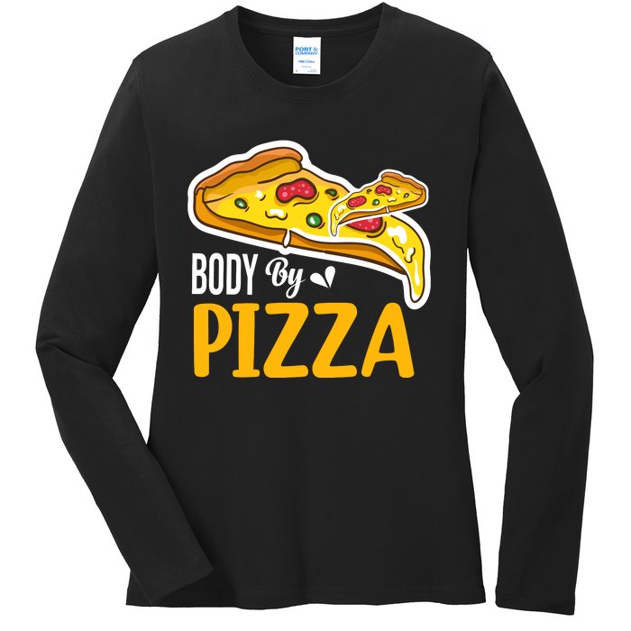 Body By Pizza Graphic Plus Size Shirt For Girl Boy Ladies Long Sleeve Shirt