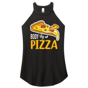 Body By Pizza Graphic Plus Size Shirt For Girl Boy Women's Perfect Tri Rocker Tank