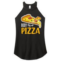 Body By Pizza Graphic Plus Size Shirt For Girl Boy Women's Perfect Tri Rocker Tank